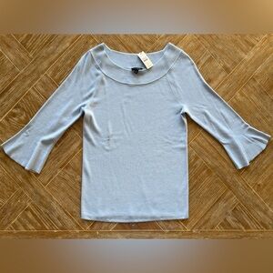 Talbots Light Blue Bateau Boatneck Sweater